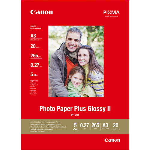 Photo Paper Canon PP-201 Glossy II A3 260 g/m² High-gloss 20 Sheets - 2311B020