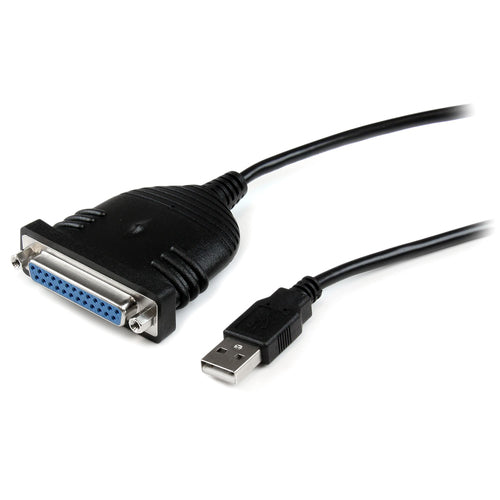USB to DB25 Parallel Printer Adapter Cable 6ft M/F Black