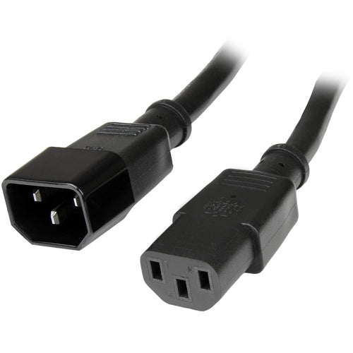 Power Cable StarTech.com PXT1002 2ft C14 to C13 10A 125V UL Listed