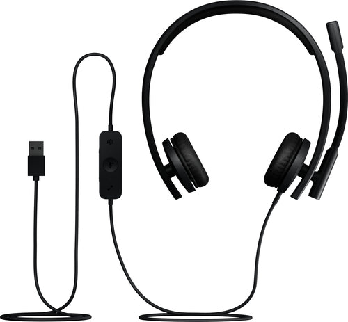 Headset Logitech H570e Wired Office/Call Center 89g Black - 981-001430
