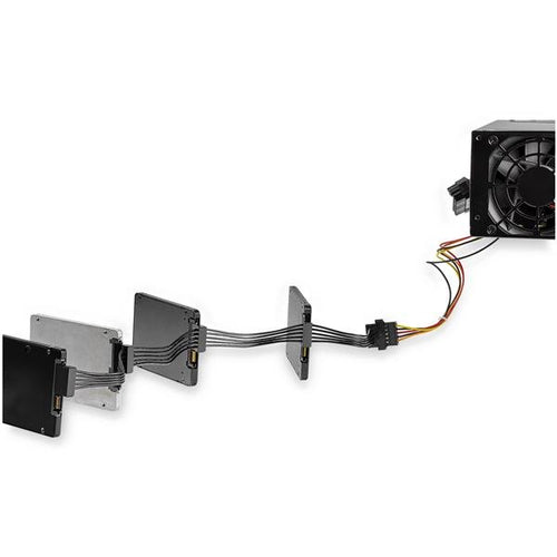 SATA Power Splitter Adapter Cable StarTech.com PYO4SATA 4x SATA Female 0.4m