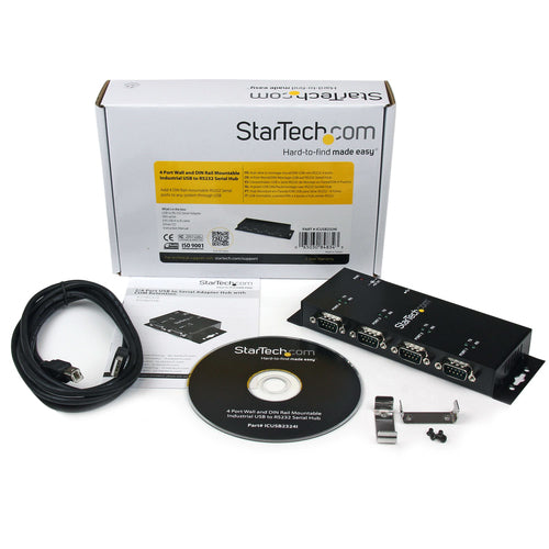 USB to DB9 RS232 Adapter Hub StarTech.com ICUSB2324I 4-Port