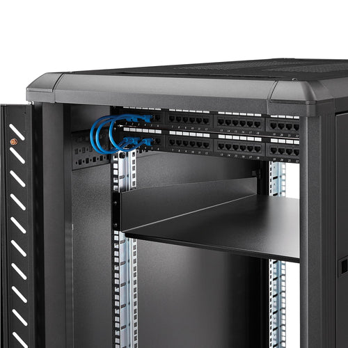 StarTech.com CABSHELF22 2U Server Rack Shelf - Heavy Duty Steel, 50lb Capacity, 22" Deep