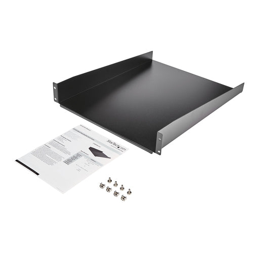 StarTech.com CABSHELF22 2U Server Rack Shelf - Heavy Duty Steel, 50lb Capacity, 22" Deep