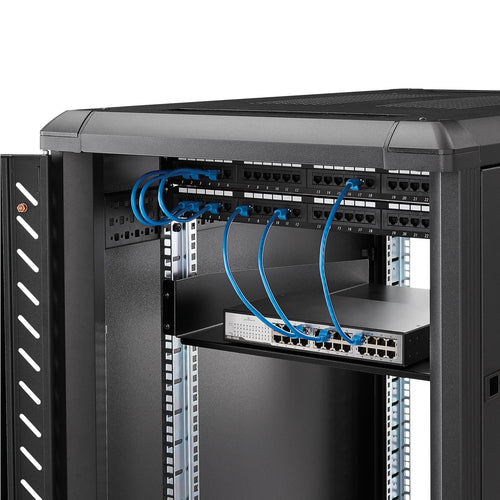 StarTech.com CABSHELF22 2U Server Rack Shelf - Heavy Duty Steel, 50lb Capacity, 22" Deep