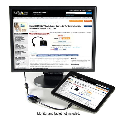 StarTech.com MCHD2VGAE2 video cable adapter