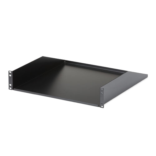 2U Server Rack Shelf Heavy Duty Steel 125lb Capacity 18 Inch Deep Universal Rack Mount