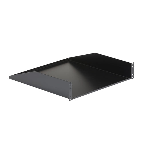 2U Server Rack Shelf Heavy Duty Steel 125lb Capacity 18 Inch Deep Universal Rack Mount