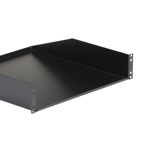 2U Server Rack Shelf Heavy Duty Steel 125lb Capacity 18 Inch Deep Universal Rack Mount