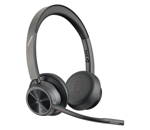 Headset HP Poly Voyager 4320 USB-A Certified Microsoft Teams Wired Wireless 20-20000 Hz - 77Y98AA