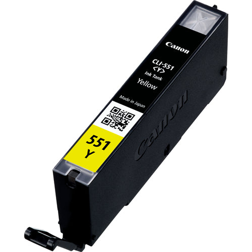 Ink Cartridge Canon CLI-551Y Yellow Standard Yield Pigment-based 347 Pages - 6511B001