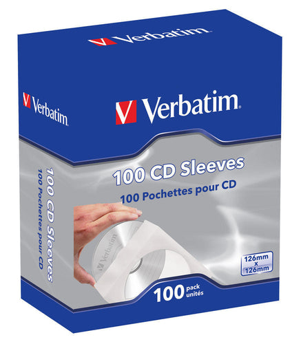Optical Disc Case Verbatim 49976 100 Paper Sleeves Space-Saving