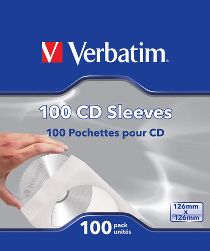 Optical Disc Case Verbatim 49976 100 Paper Sleeves Space-Saving