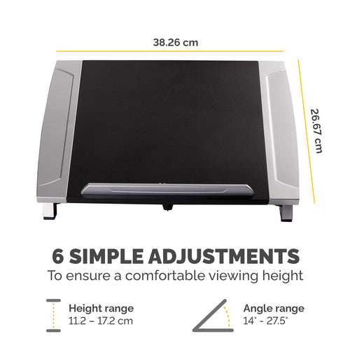 Laptop Stand Fellowes Office Suites Riser Adjustable 43.2cm 5kg Black