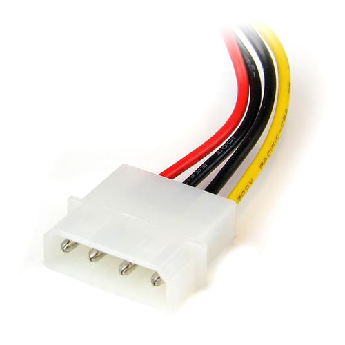 SATA Power Cable 15-Pin Male to 4-Pin LP4 Angle Adapter 6in