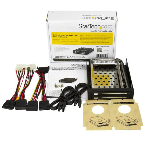 Trayless Hot Swap SATA Mobile Rack Backplane 2 Drive 2.5in StarTech.com
