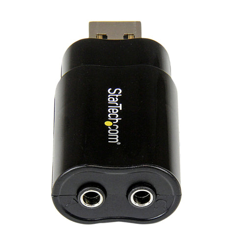 USB Stereo Audio Adapter StarTech.com ICUSBAUDIOB External Sound Card Compact Plug-and-Play