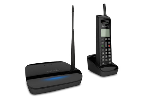 Analog DECT Telephone EnGenius FreeStyl 2 Speakerphone 50 Entries Caller ID Black