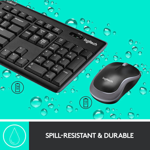 Keyboard Mouse Combo Logitech MK270 Wireless QWERTZ Full-size - 920-004534