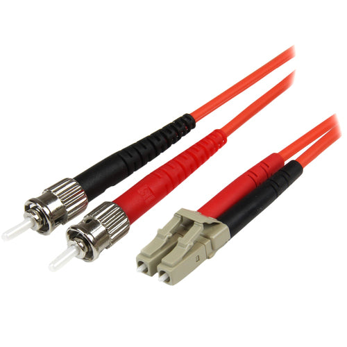 1m Fiber Optic Cable Multimode Duplex LSZH OM2 LC/ST StarTech.com