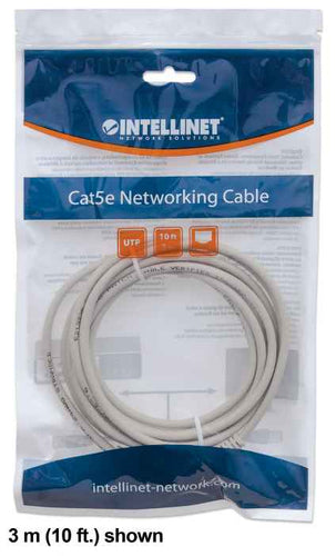 Cat6 Networking Cable 5m Intellinet Grey U/UTP Snagless RJ45
