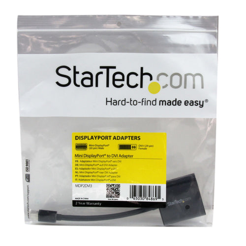 Video Cable Adapter StarTech.com MDP2DVI3 Mini DisplayPort DVI 1080p