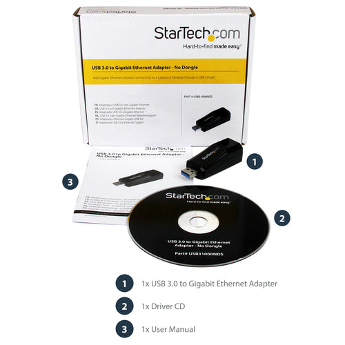USB Network Adapter StarTech.com USB 3.0 Gigabit Ethernet 1000 Mbps Portable