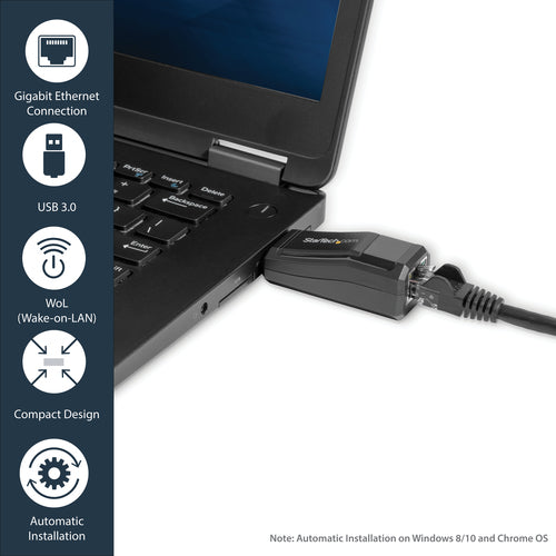 USB Network Adapter StarTech.com USB 3.0 Gigabit Ethernet 1000 Mbps Portable