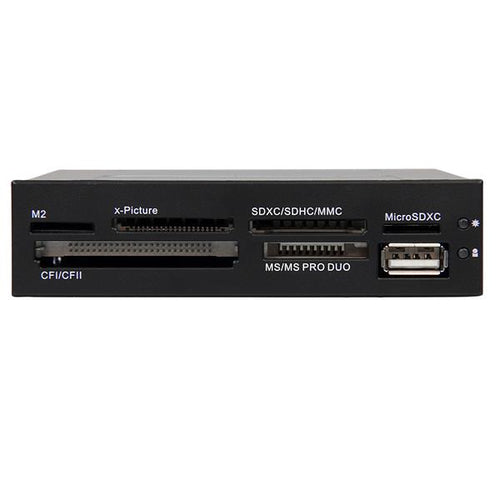 StarTech.com 35FCREADBK3 USB 2.0 Multi-Card Reader - Internal, Black | SD, microSD, CF Support