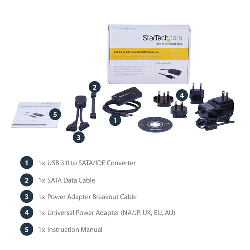 SATA to USB 3.1 Adapter StarTech.com USB312SAT3 10Gbps UASP