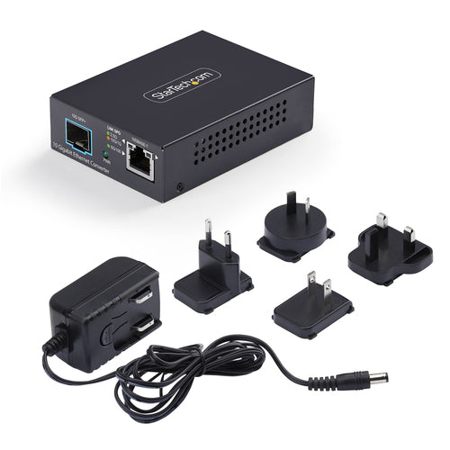 10GbE Multi-Gigabit Open SFP+ Fiber Media Converter 10G 5G 2.5G 1G