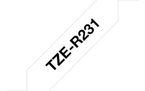 Label-Making Tape Brother TZE-R231 Black on White Thermal Transfer - TZER231