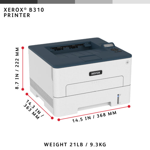 Laser Printer Xerox B310 A4 40ppm Wireless Duplex 2400x2400 DPI - B310V_DNIUK