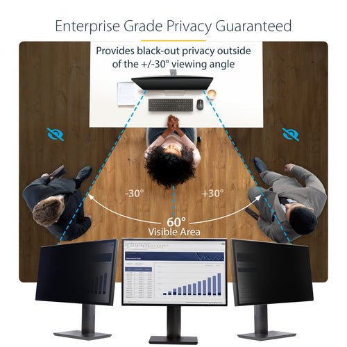 Privacy Filter StarTech.com 238A 23.8-Inch 16:9 Glossy Anti-Fingerprint Quick-Install - 238A-PRIVACY-SCREEN