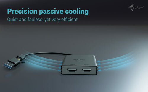 Dual 4K HDMI Adapter USB-A/USB-C 0.27m 60Hz Video Converter