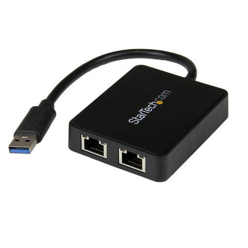 Gigabit Ethernet Adapter StarTech.com USB 3.0 Dual Port 5000 Mbit/s Wired - USB32000SPT