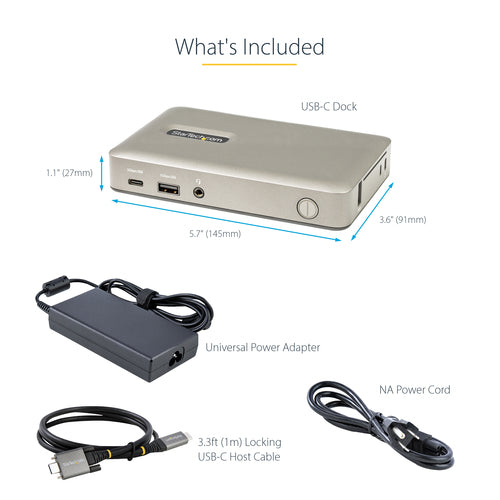 USB-C Docking Station StarTech DKM30CHDPD 4K Video 65W PD 4-Port Hub