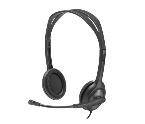 Wired Headset Logitech H111 3.5mm 20-20000 Hz Lightweight Black