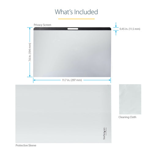 Laptop Privacy Screen StarTech 13 Inch Magnetic Blue Light Filter for MacBook Pro/Air