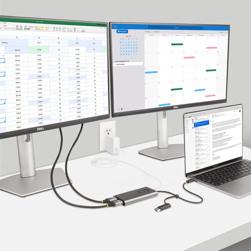 USB-C to Dual HDMI Adapter 4K 60Hz 100W Power Delivery StarTech.com