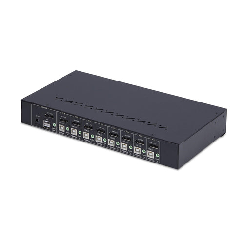 8-Port DisplayPort KVM Switch 4K 60Hz Rack Mount Kit OS Independent