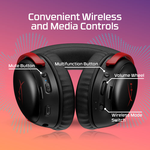 HyperX Cloud III S Wireless Black-Red Gaming Headset