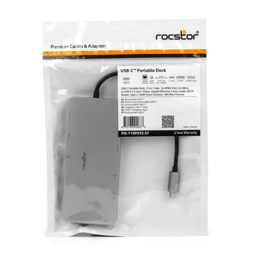 Rocstor Y10P035-S1 laptop dock/port replicator