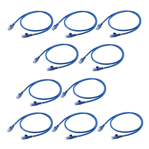 Networking Cable StarTech.com CAT6 3ft Blue Snagless RJ45 10-Pack
