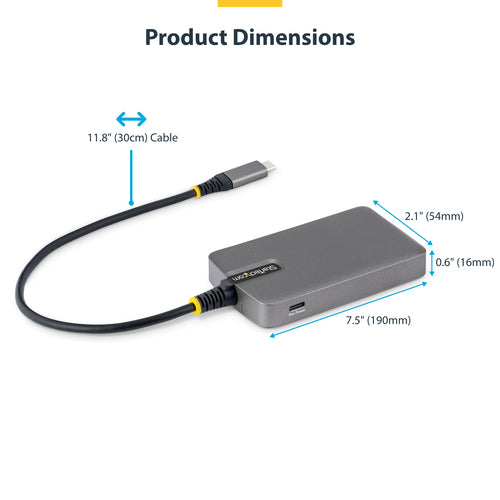4-Port USB-C Hub 5Gbps StarTech.com Portable Desktop/Laptop