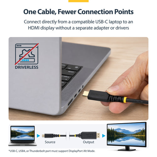 StarTech.com 1M-USBC-HDMI-4K60-G video cable adapter