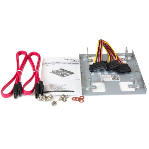 StarTech.com BRACKET25X2 Dual 2.5" to 3.5" HDD Mounting Bracket - Stainless Steel