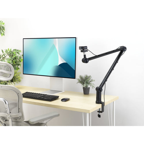 Boom Microphone Stand Kensington A1020 Desk Mount Black Adjustable