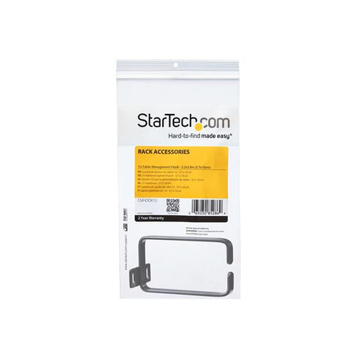 Cable Management D-Ring Hook StarTech.com CMHOOK1U 1U Steel Black