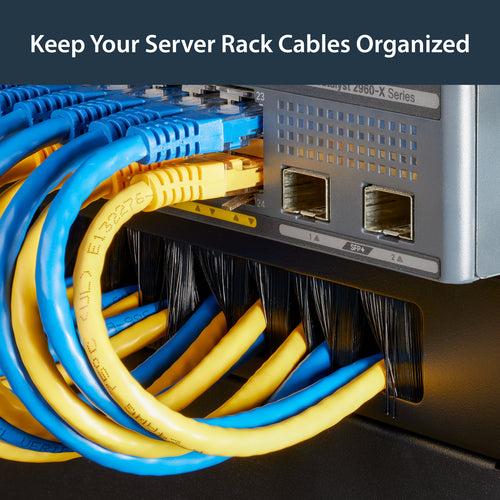 Cable Management Panel StarTech.com CMBRUSH1U 1U Steel Brush Strip
